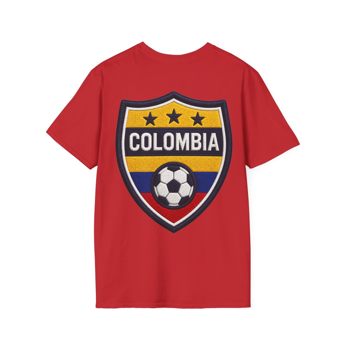 Columbia Soccer Player Graphic T-Shirt — "Golden Rhythm" Vibrant Beach Soccer Tee