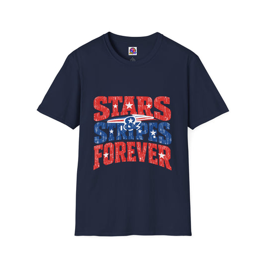 USA Stars & Stripes Forever T-Shirt — Patriotic Red White Blue Graphic Tee