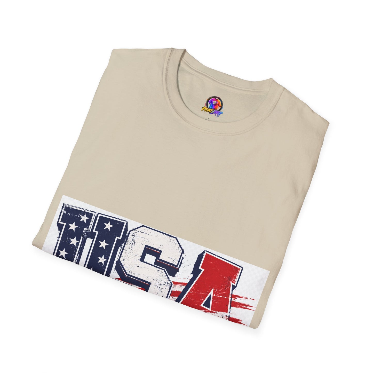USA Flag Graphic T-Shirt — Patriotic Red White & Blue Tee