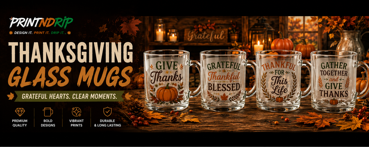 Thanksgiving Glass Mugs