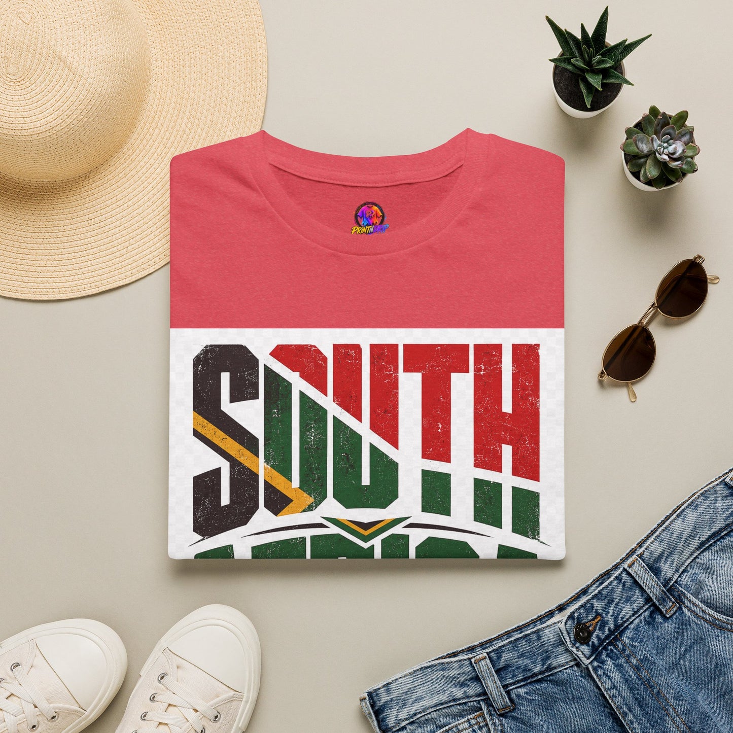 South Africa Soccer T-Shirt — Vintage Flag Football Fan Tee