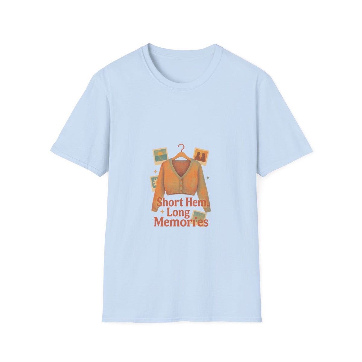 T-Shirt — "Short Hem, Long Memories" Sweater Illustration Tee - Trending Now - October 2026