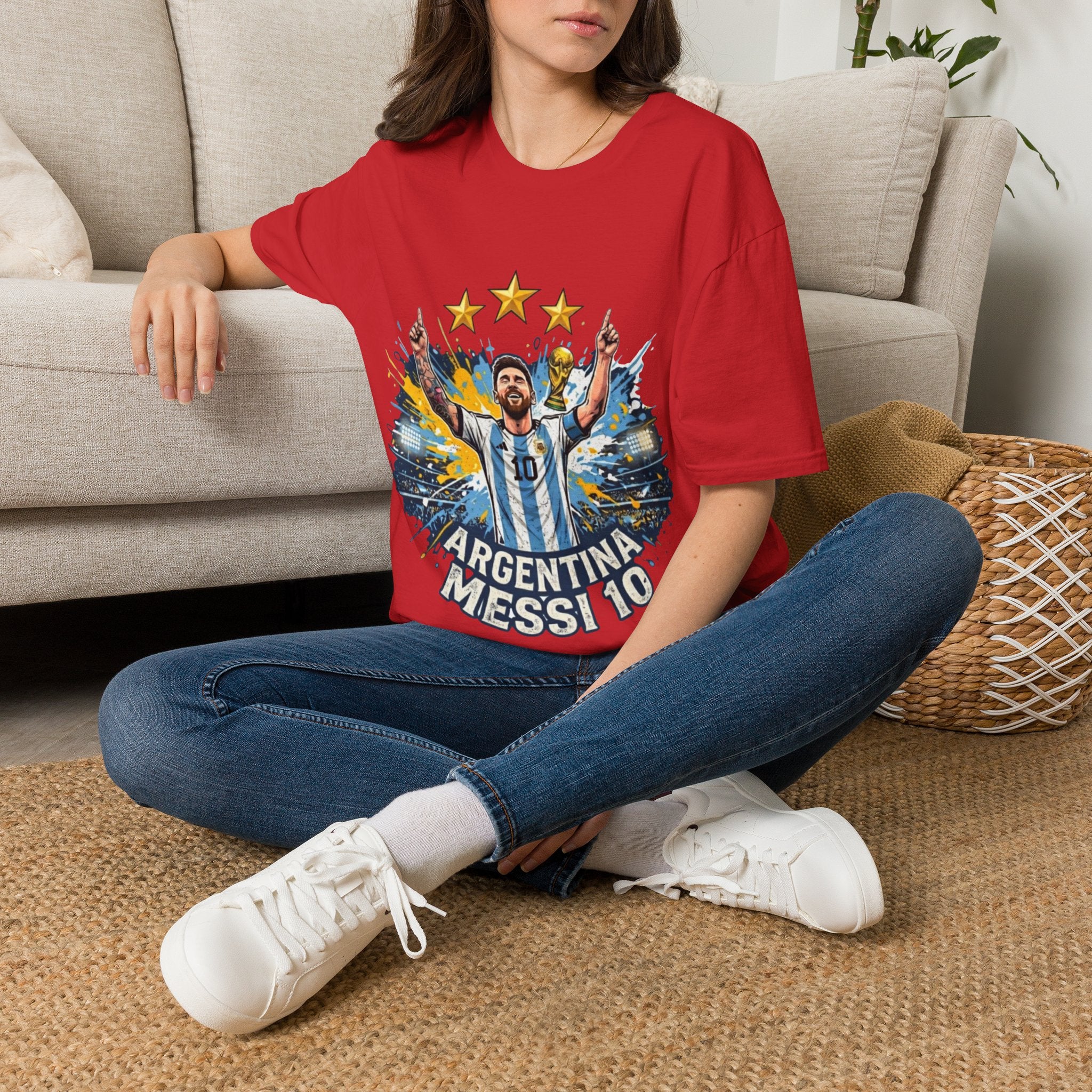Argentina Messi Soccer T‑Shirt — World Cup Champion Fan Tee