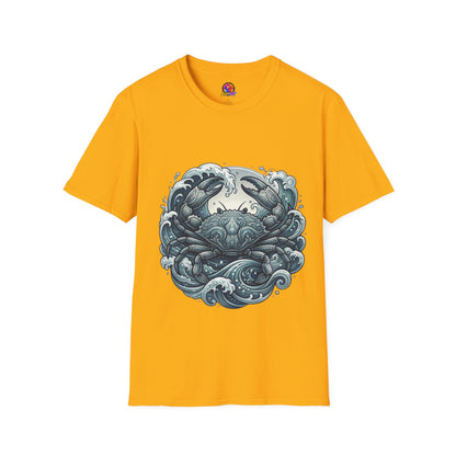 Crab and Waves Graphic T-Shirt — Coastal Oceanic Nautical Tee