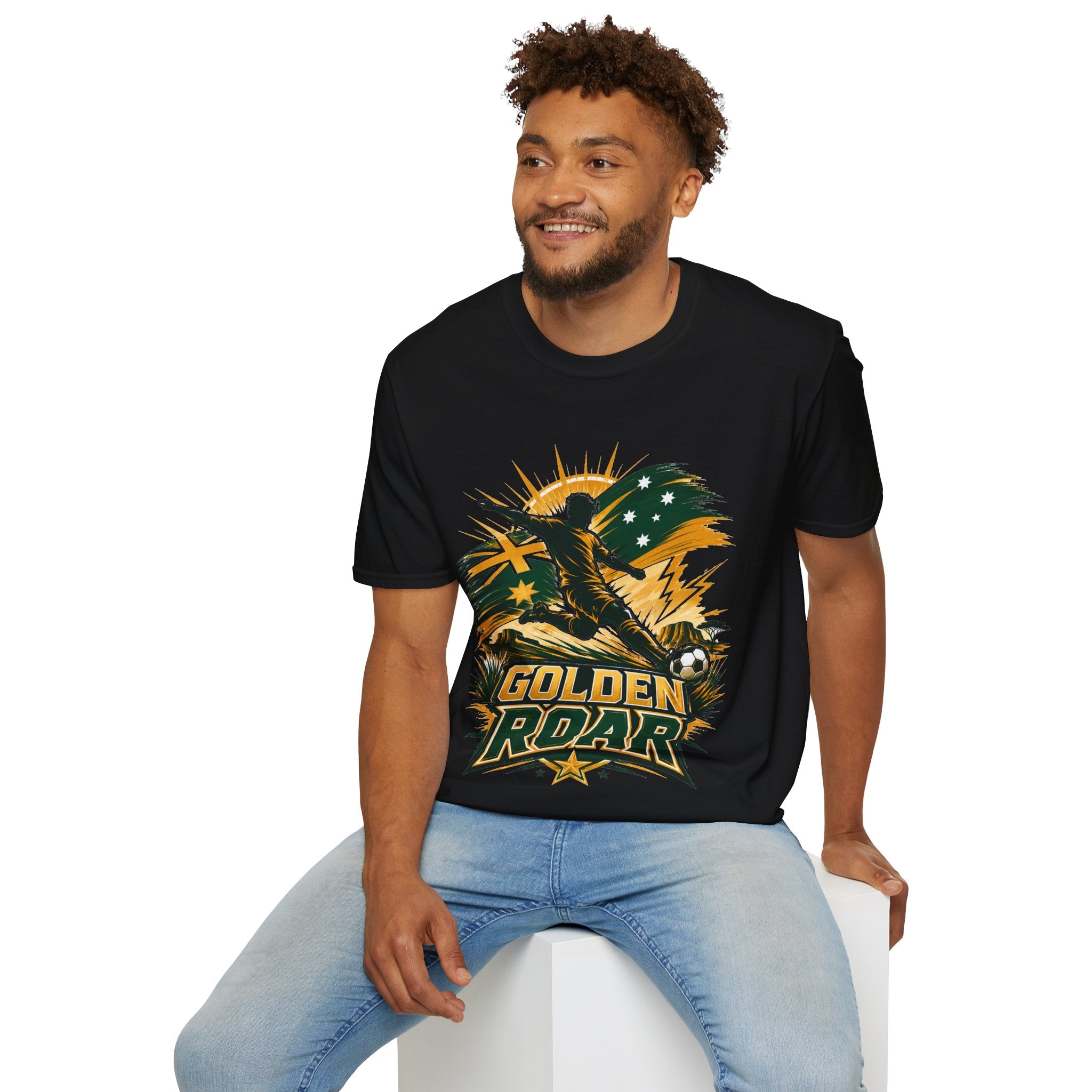 Australia Golden Roar Soccer T-Shirt — Australian Football Fan Tee
