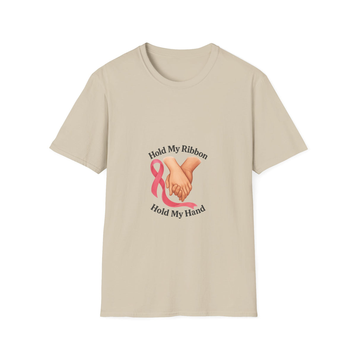 Breast Cancer Awareness T-Shirt — "Hold My Ribbon, Hold My Hand" - Trending Now - October 2026