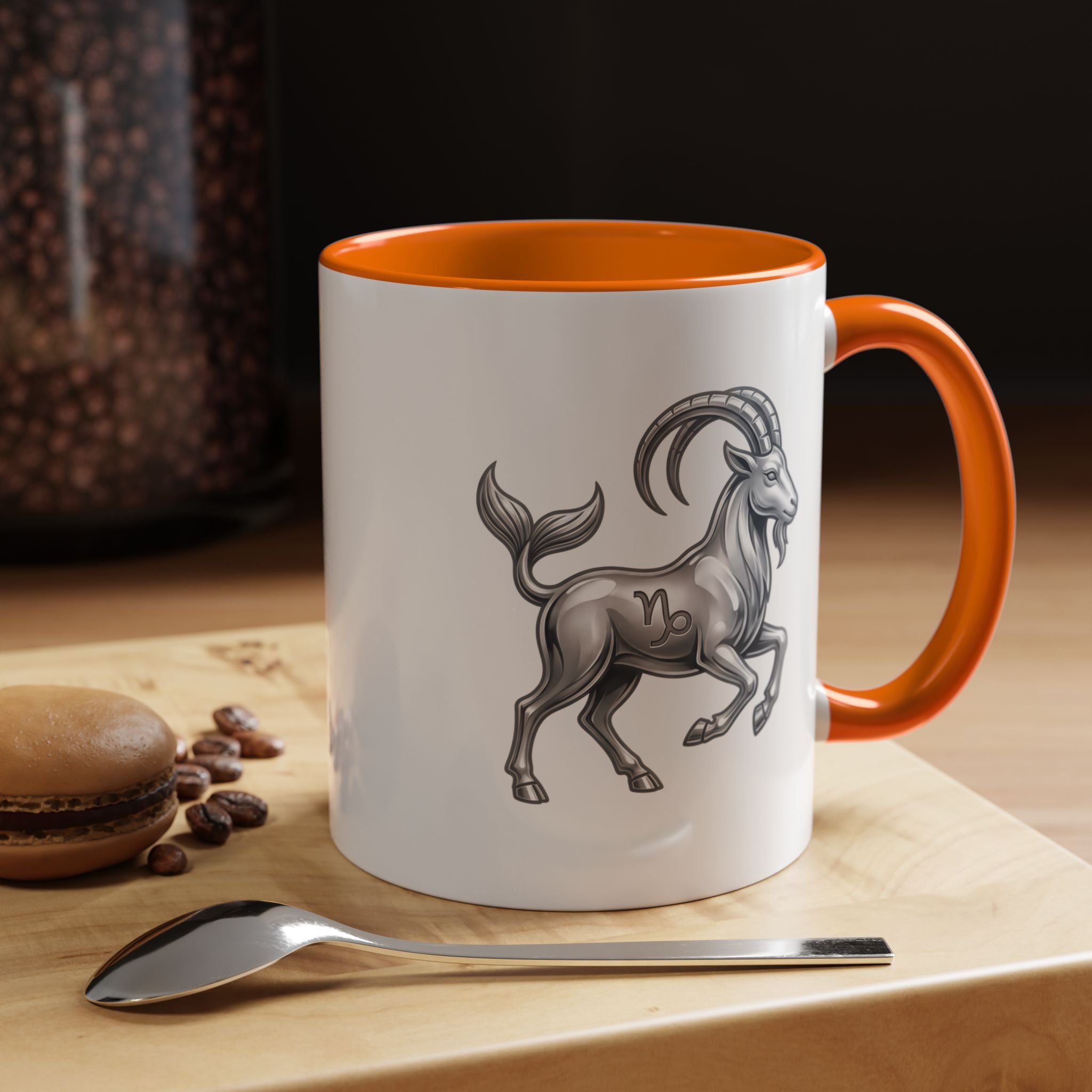 Capricorn Zodiac Accent Coffee Mug — Capricorn Goat Horoscope Gift