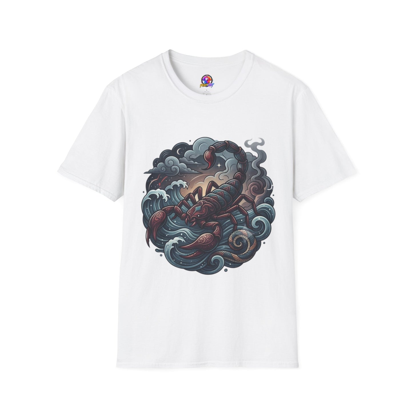 Scorpion Wave T-Shirt — Nautical Tattoo-Inspired Sea Scorpion Design