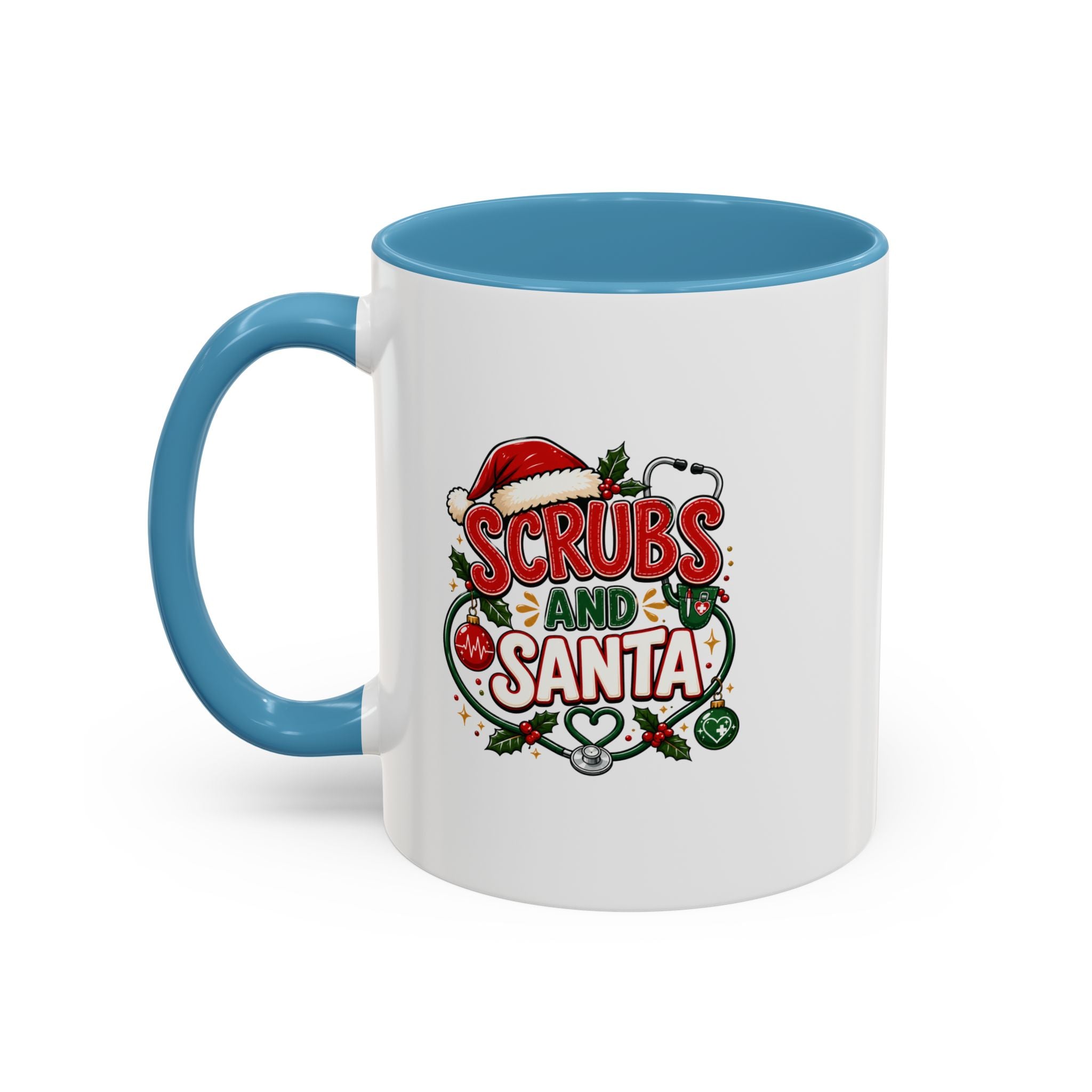 Coffee Mug — "Scrubs and Santa" Christmas Nurse Mug