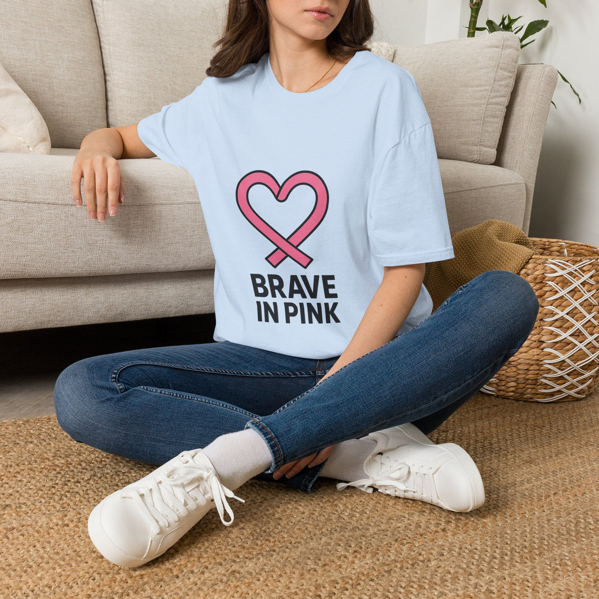 Brave in Pink T-Shirt — Breast Cancer Awareness Heart Tee - Trending Now - October 2026