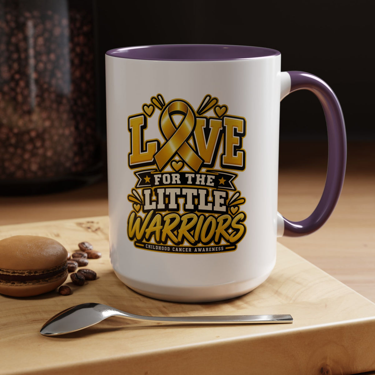 Coffee Mug — "Love for the Little Warriors" Childhood Cancer Awareness Accent Mug