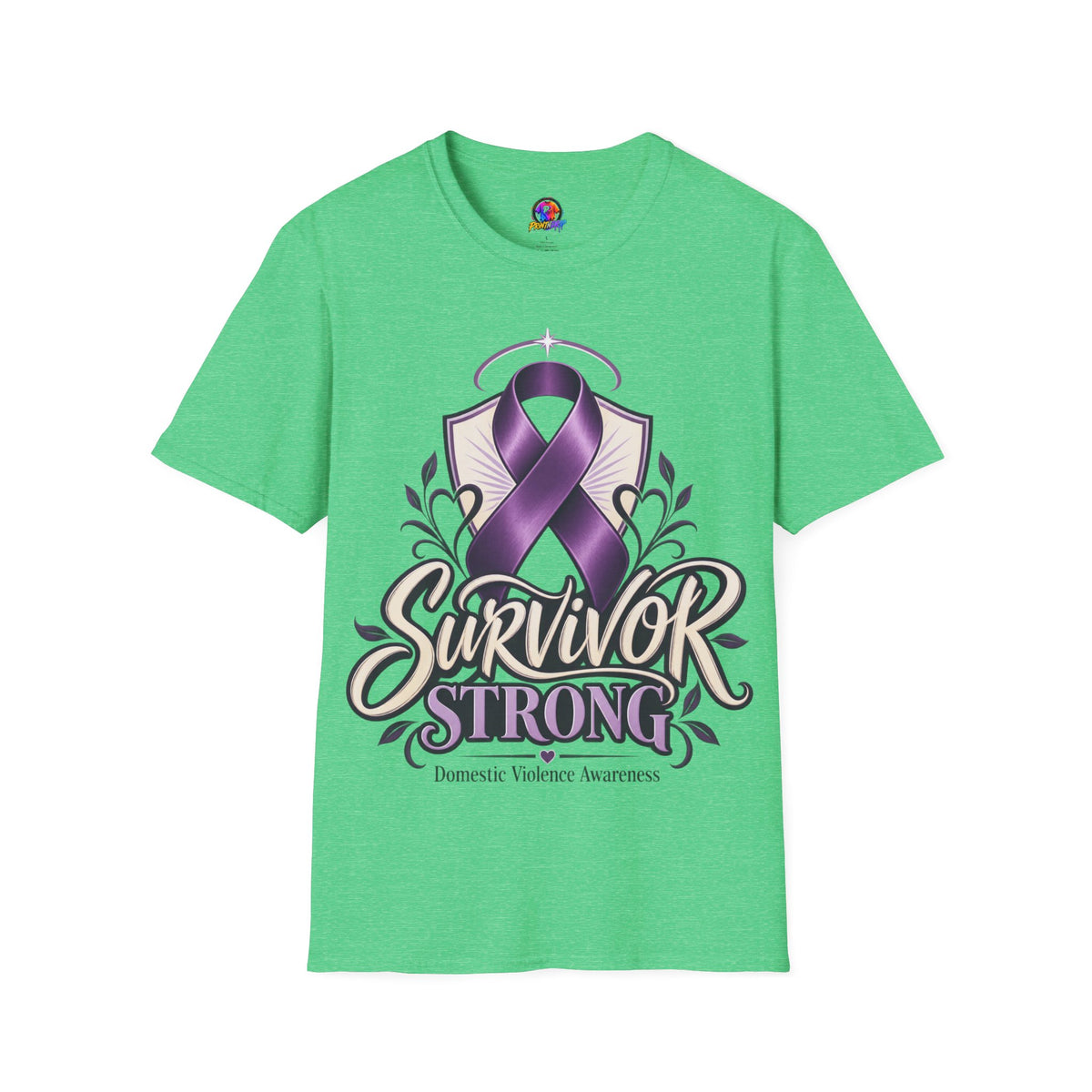 Survivor Strong T-Shirt — Domestic Violence Awareness Purple Ribbon Tee
