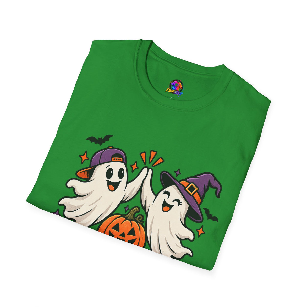 Boo Crew Halloween T-Shirt — Cute Ghosts & Pumpkin Graphic