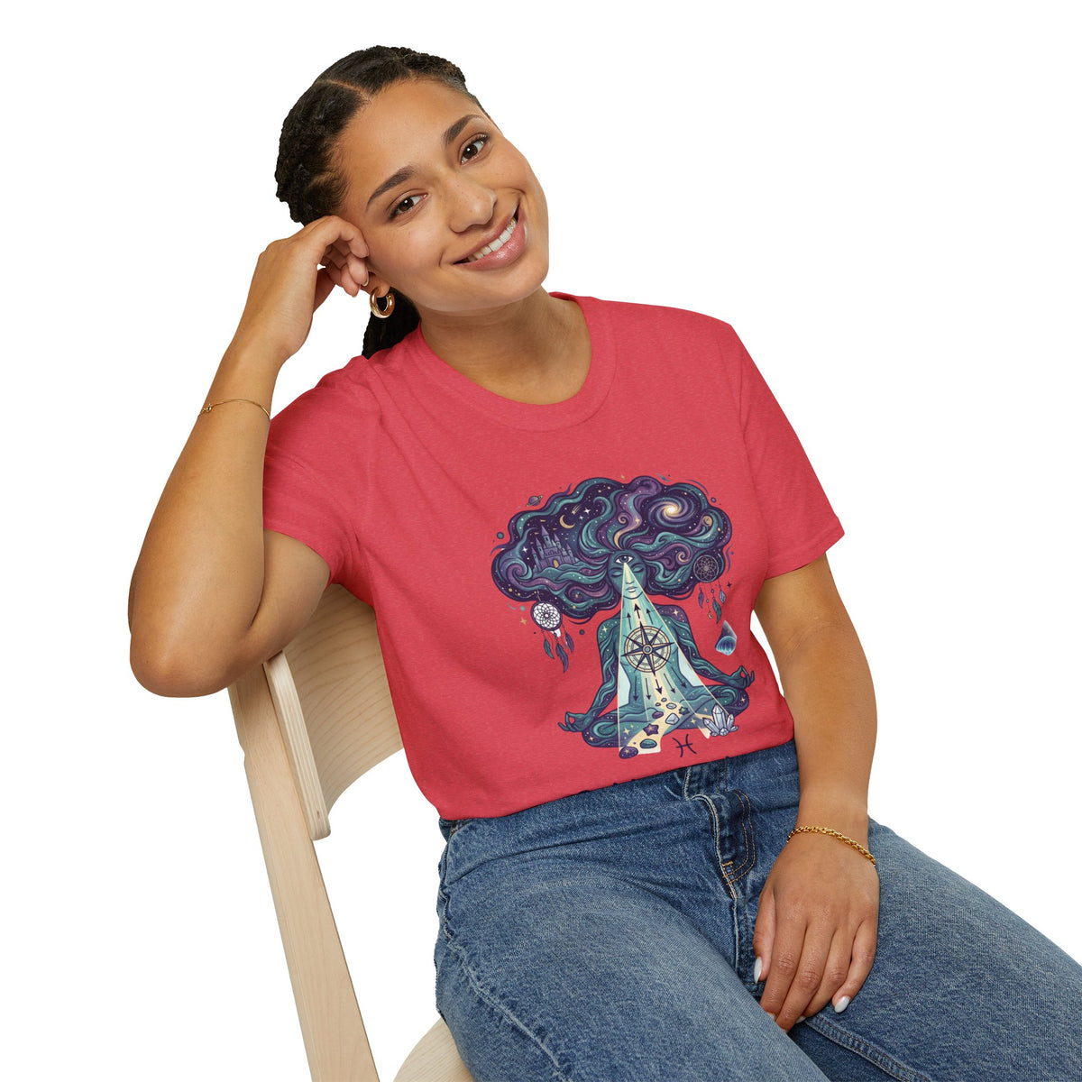 Pisces Zodiac Meditative Pisces T‑Shirt — 'Guided by dreams, ruled by intuition' Zodiac Tee