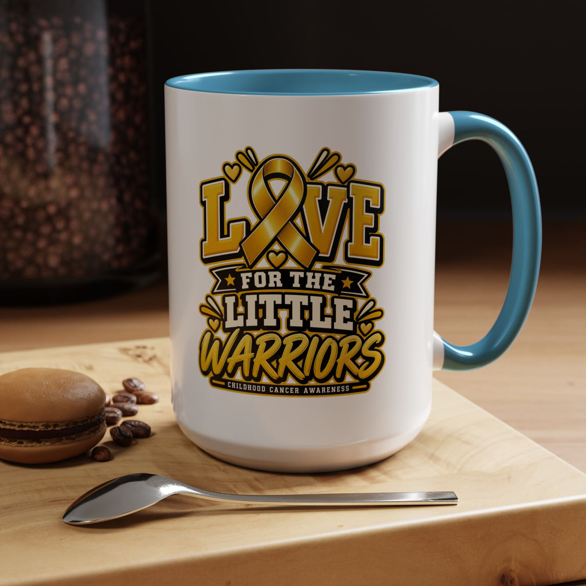 Coffee Mug — "Love for the Little Warriors" Childhood Cancer Awareness Accent Mug