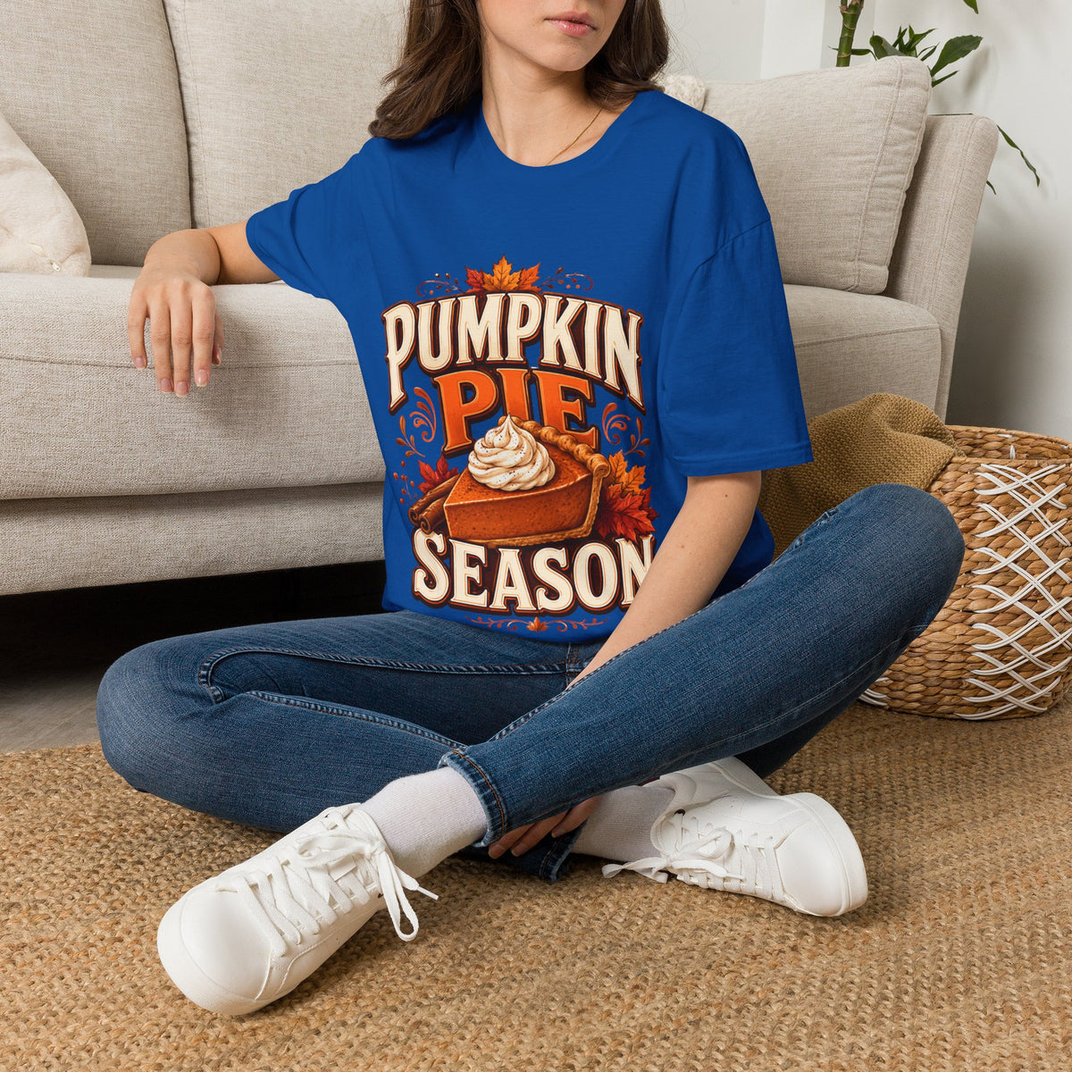Thanksgiving T-Shirt Pumpkin Pie Season T-Shirt — Autumn Thanksgiving Dessert Lover Tee