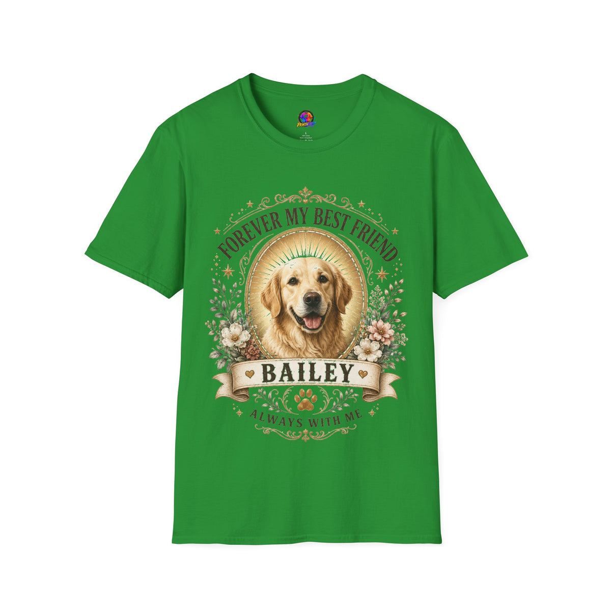 Forever My Best Friend Dog T-Shirt — Personalized Pet Memorial Tee ("Bailey")