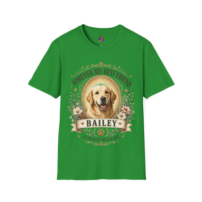 Forever My Best Friend Dog T-Shirt — Personalized Pet Memorial Tee ("Bailey")