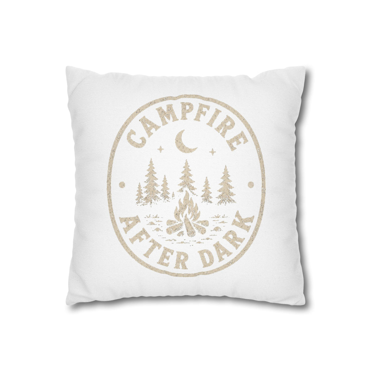 Square Pillowcase Milo Bailey Dog Dad Mom - "Campfire After Dark" Rustic Outdoor Accent Pillowcase
