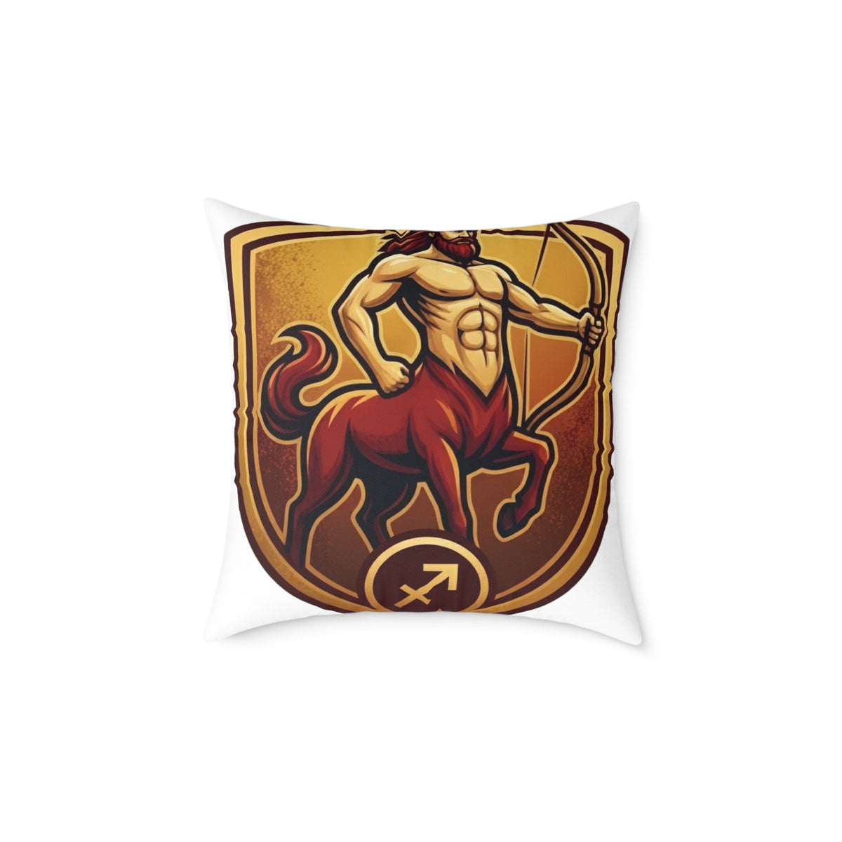 Sagittarius Zodiac Archer Arrow  Square Poly Canvas Pillow