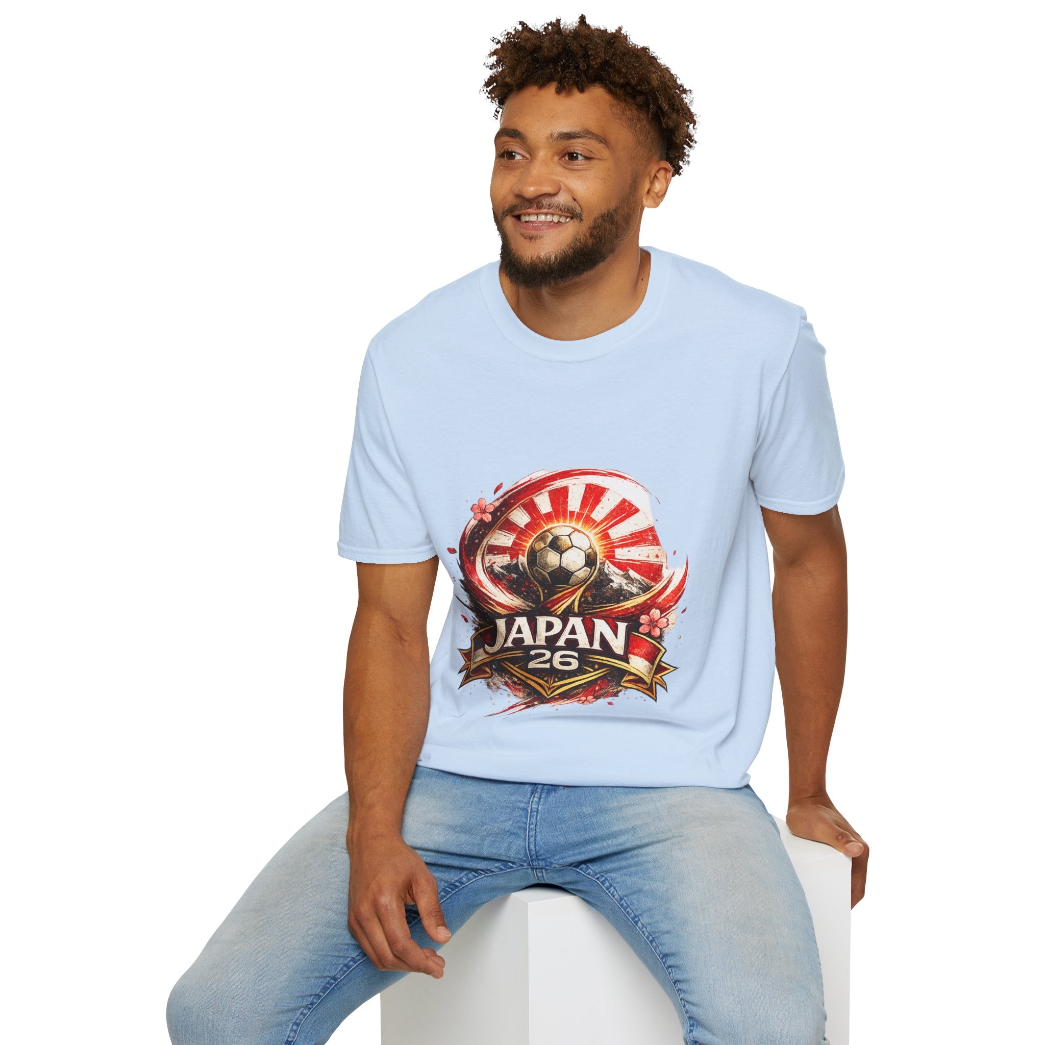 Japan Soccer T‑Shirt — Rising Sun Football Graphic