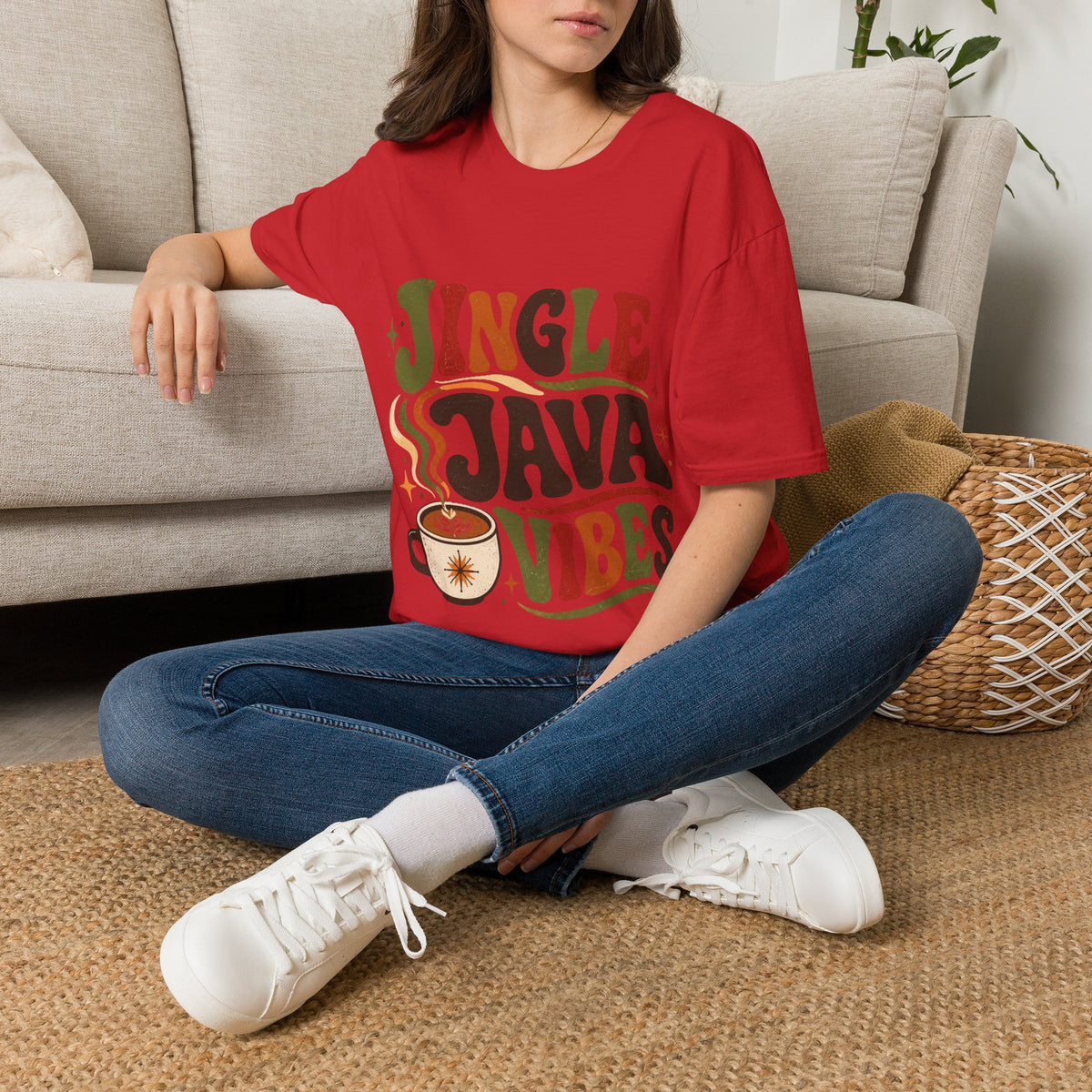 Retro "Jingle Java Vibes" T-Shirt
