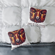 Aries Zodiac Pillow First In The Zodiac First In Everything Square Poly Canvas Pillow