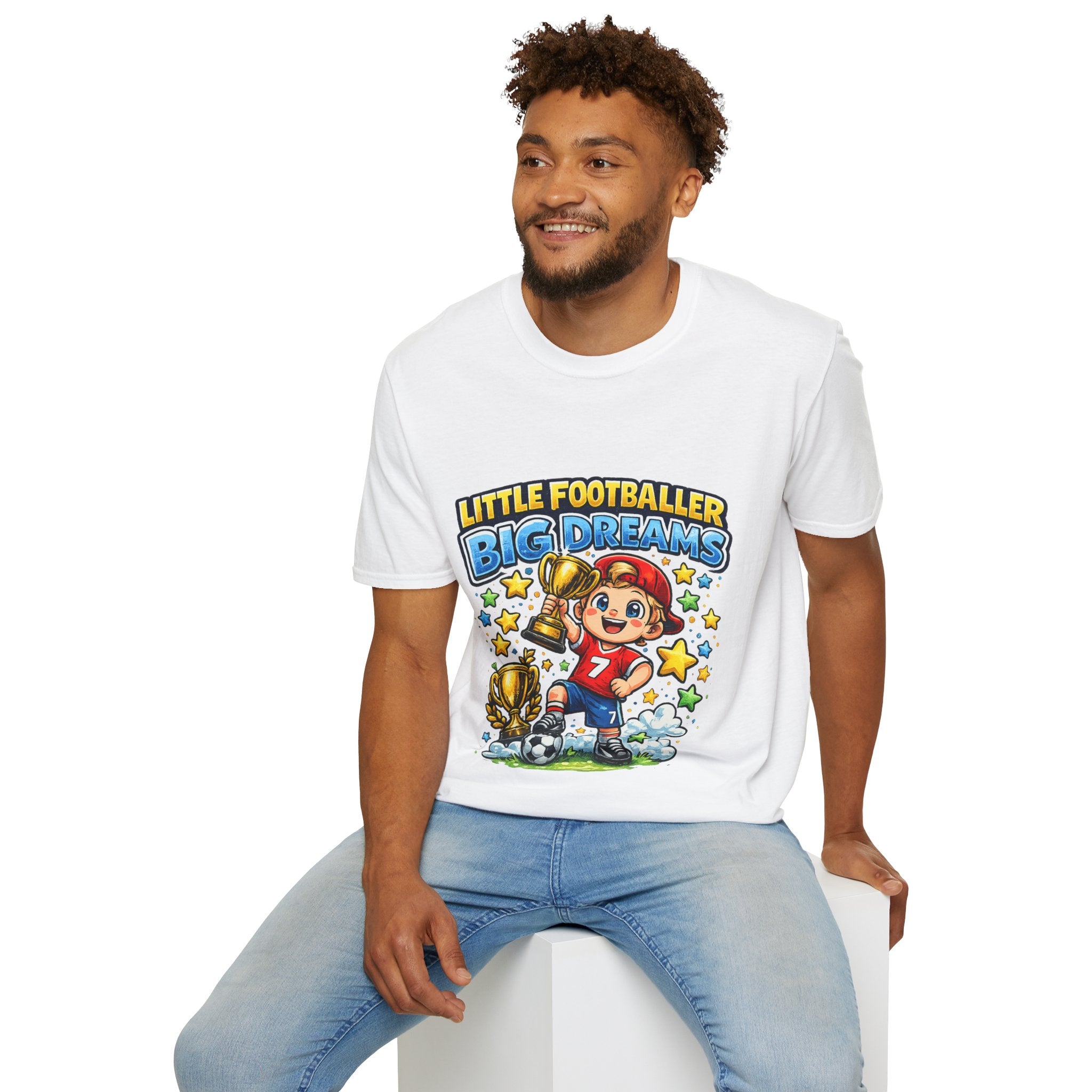 Kids Football T‑Shirt — "Little Footballer Big Dreams" Graphic Tee