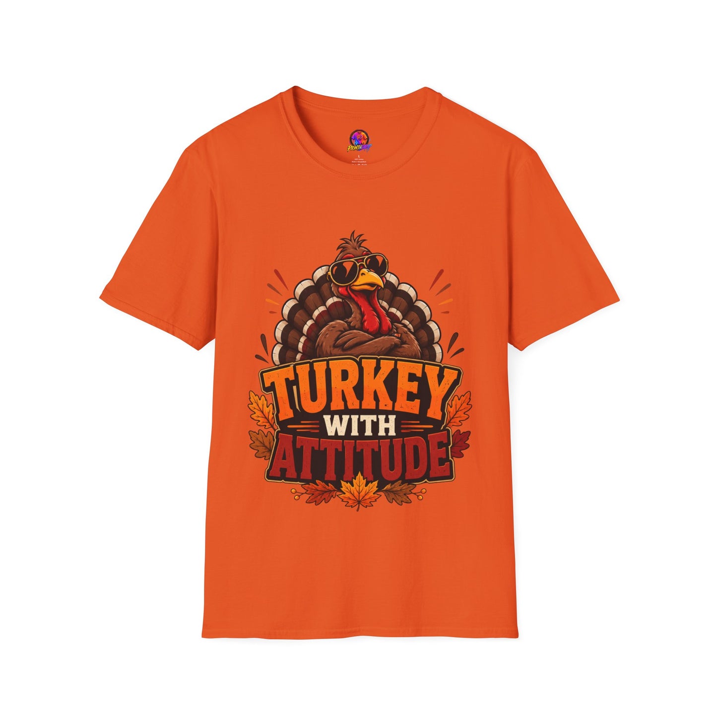 Turkey With Attitude T-Shirt — Funny Thanksgiving Turkey Graphic Tee