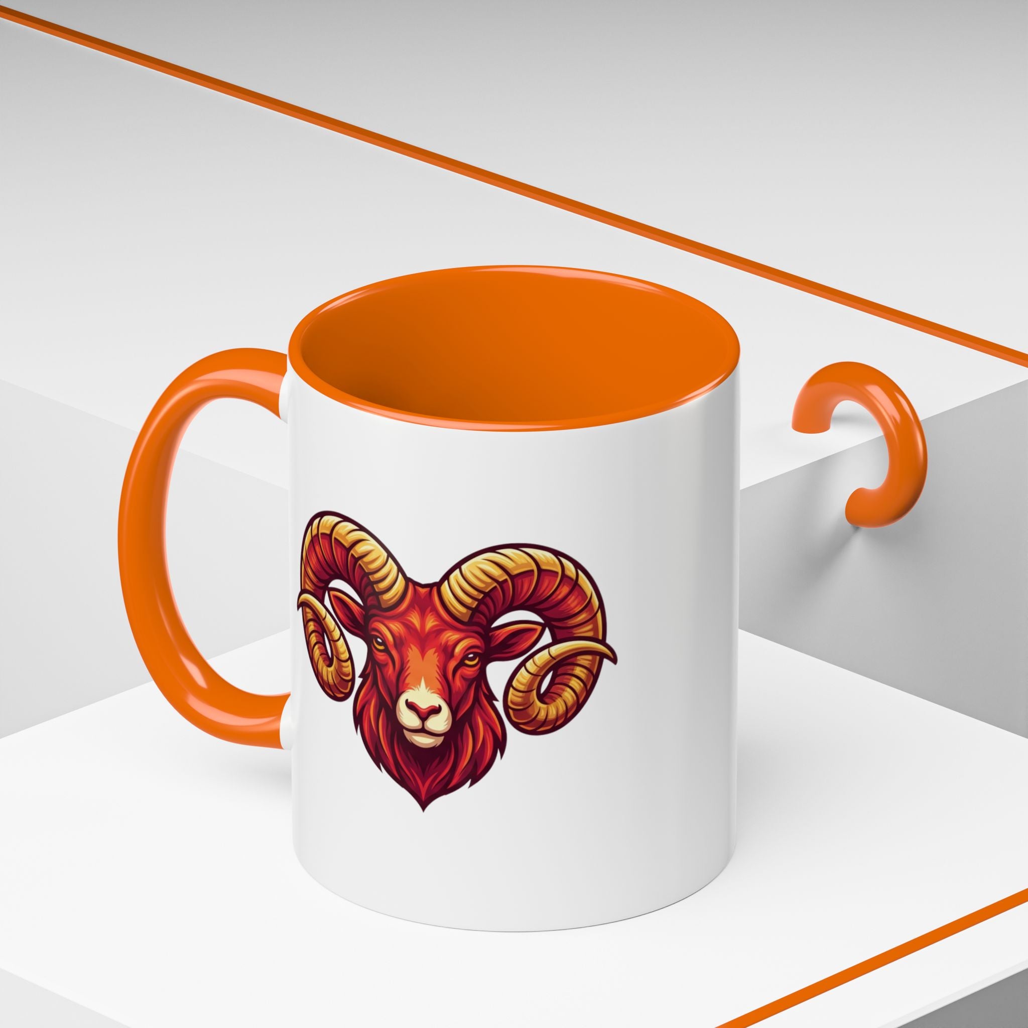 Aries Ram Accent Coffee Mug — Zodiac Goat Horoscope Gift