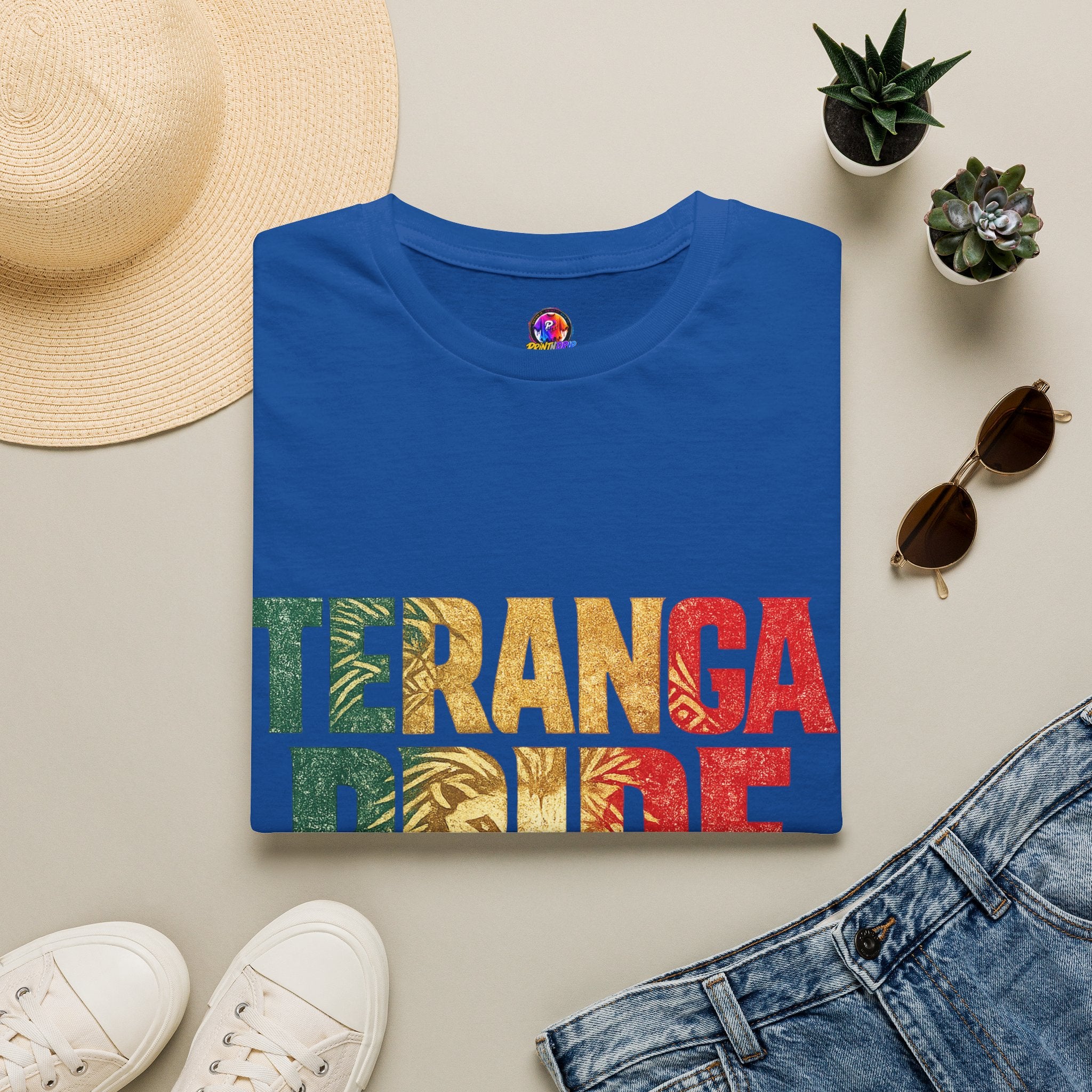 Senegal Teranga Pride T-Shirt — Senegal Flag Colors & Lion Graphic