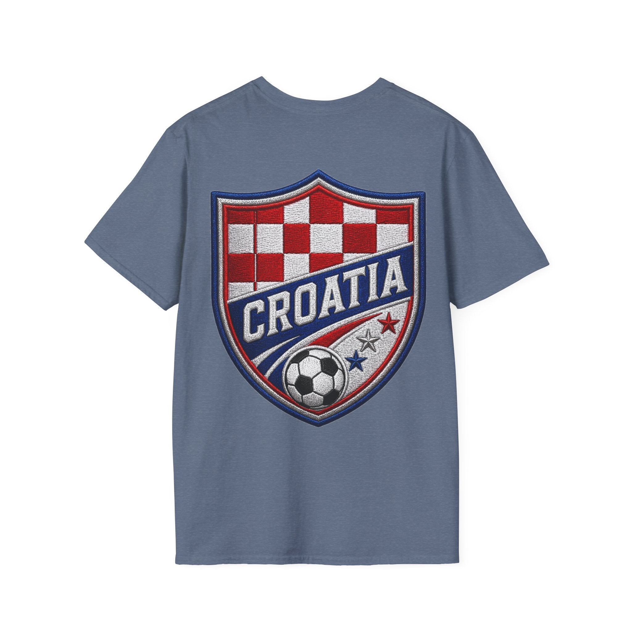 Checkered Glory T-Shirt — Croatia Soccer Fan Tee