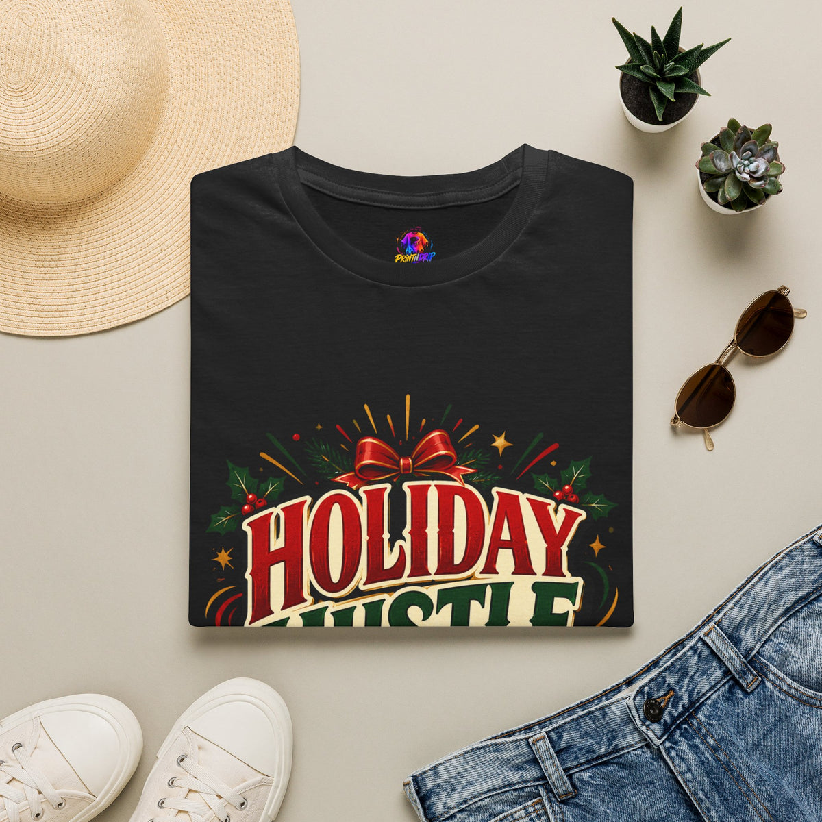 Holiday Hustle Club T-Shirt — Funny Christmas Graphic Tee
