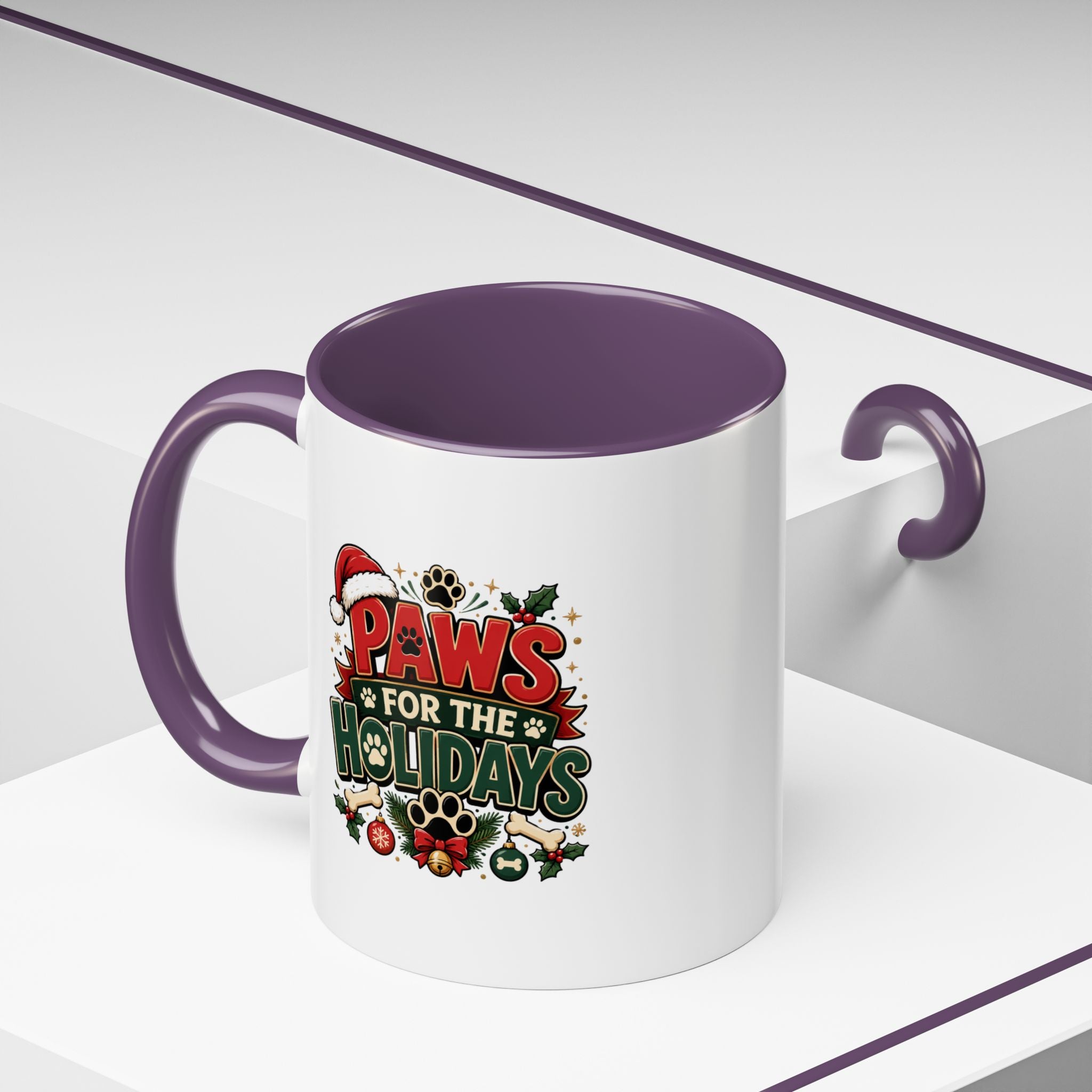 Paws for the Holidays Coffee Mug - Festive Pet Lover Accent Mug