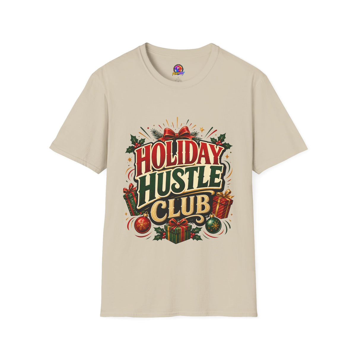 Holiday Hustle Club T-Shirt — Funny Christmas Graphic Tee