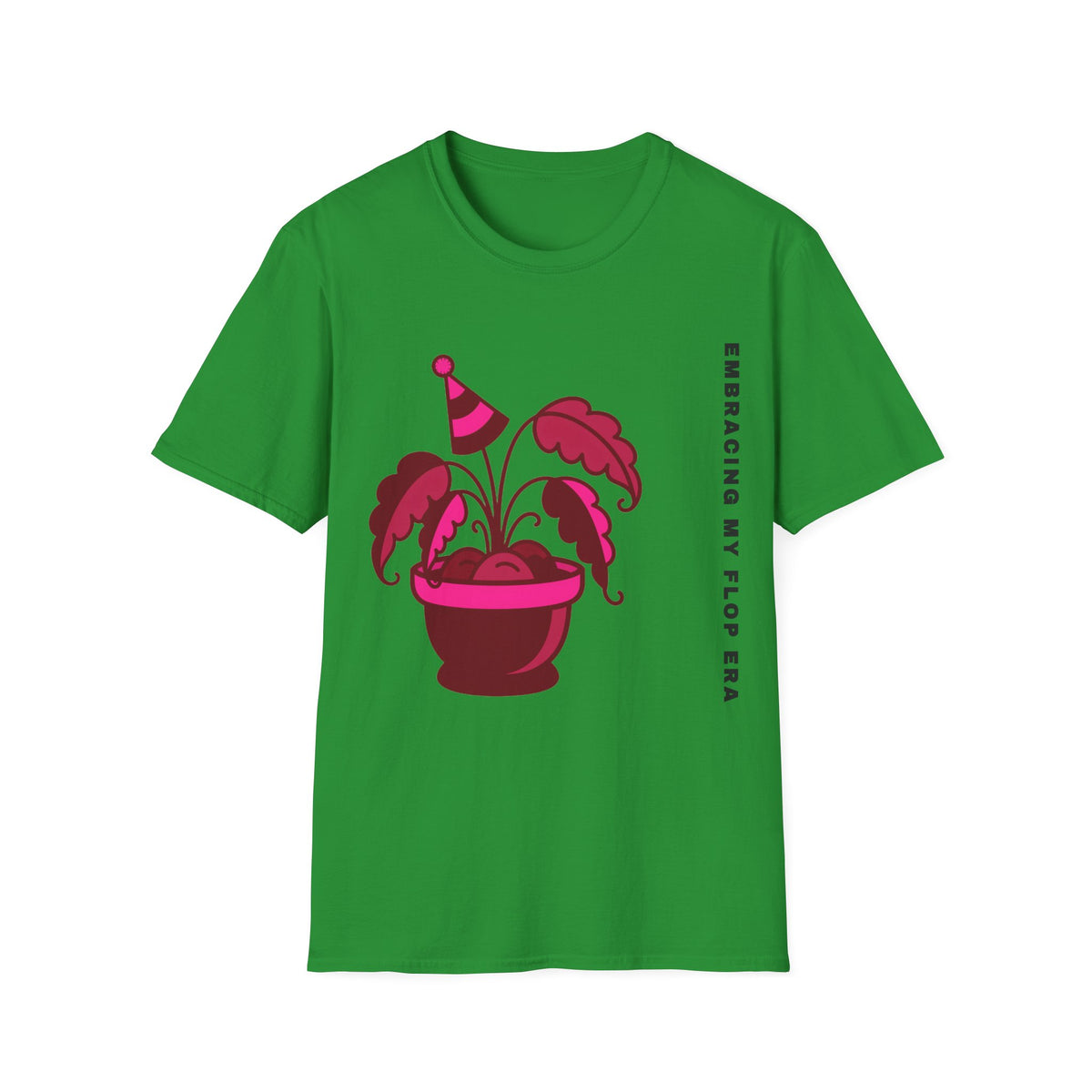 Plant Party T-Shirt — "Embracing" Pink Potted Plant Graphic - Trending Now - September 2026