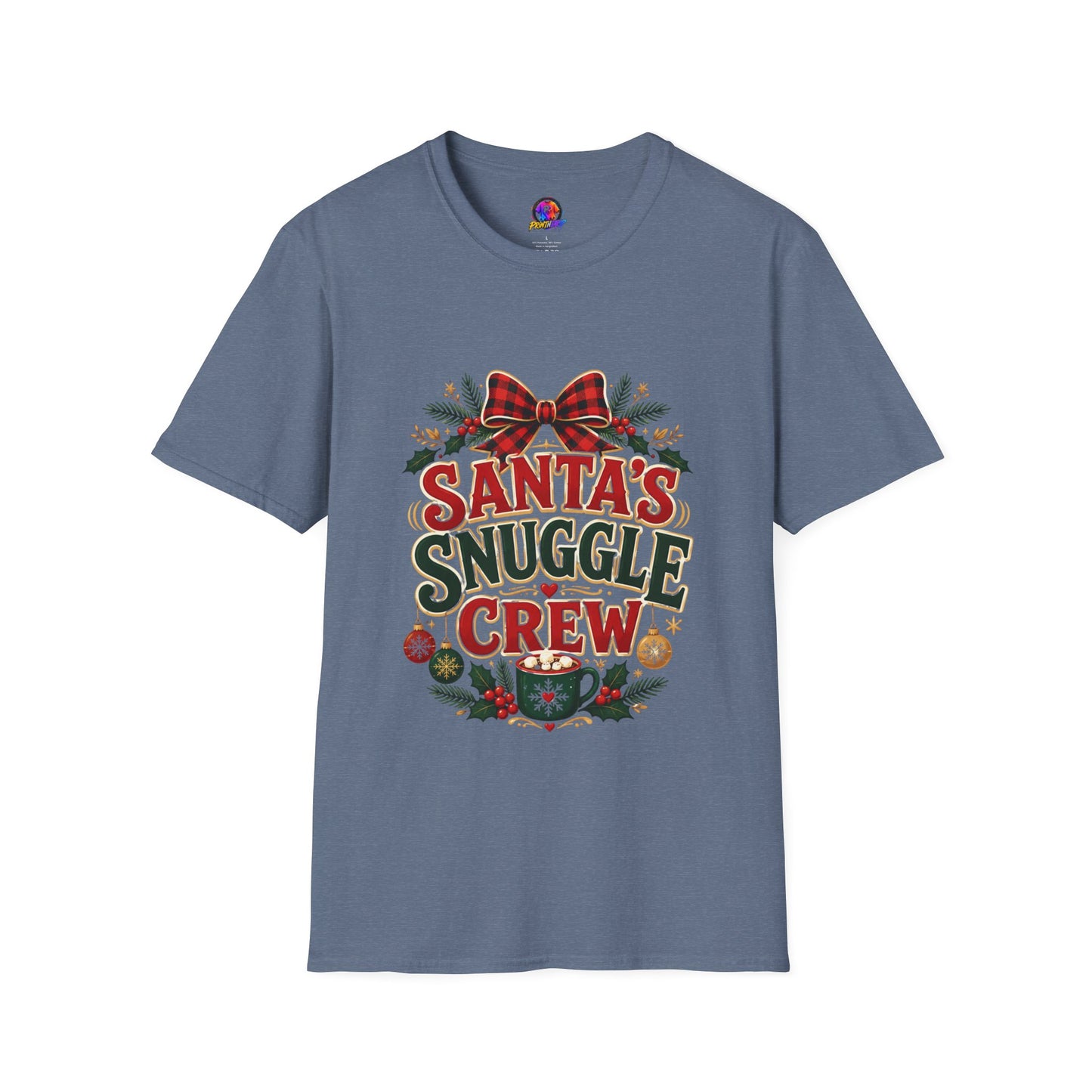 Santa's Snuggle Crew T-Shirt — Cute Christmas Holiday Tee