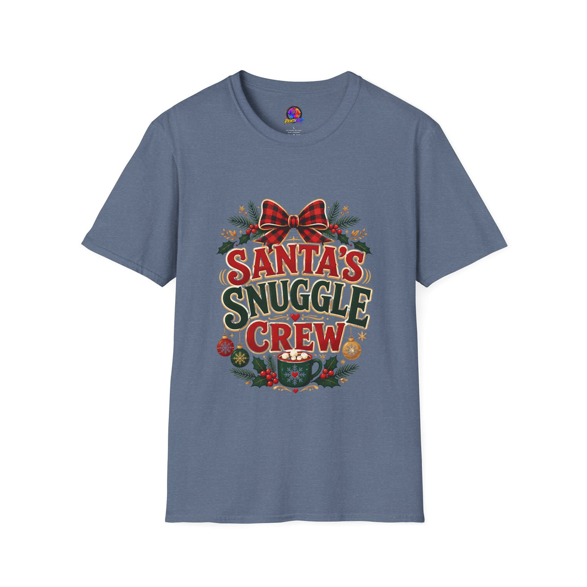 Santa's Snuggle Crew T-Shirt — Cute Christmas Holiday Tee