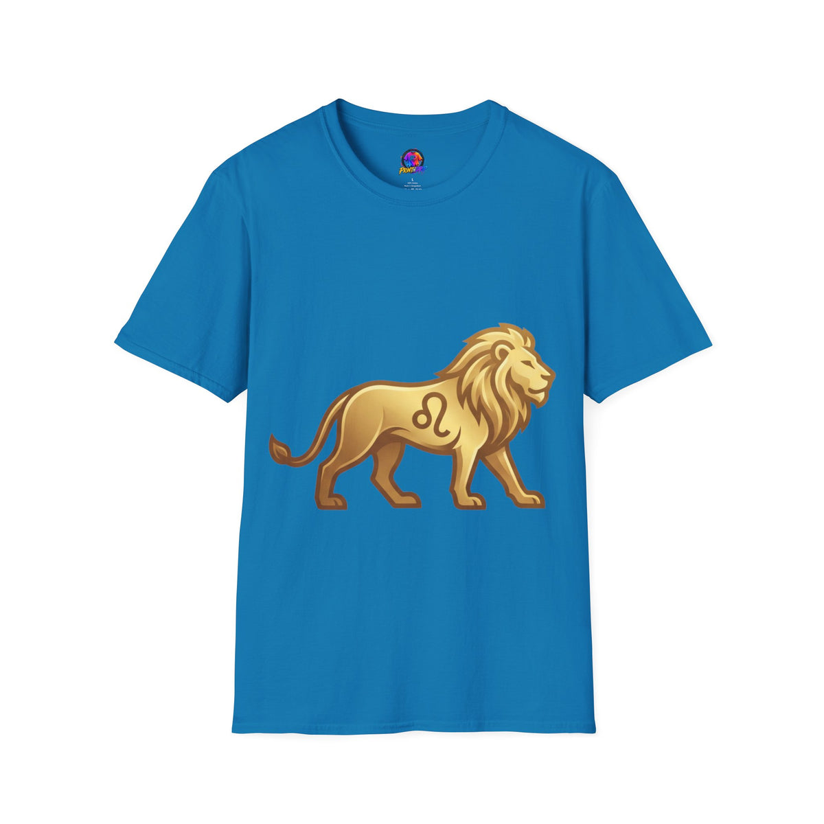 Leo Zodiac Lion T-Shirt — Gold Astrology Tee for Leo Birthdays & Zodiac Fans