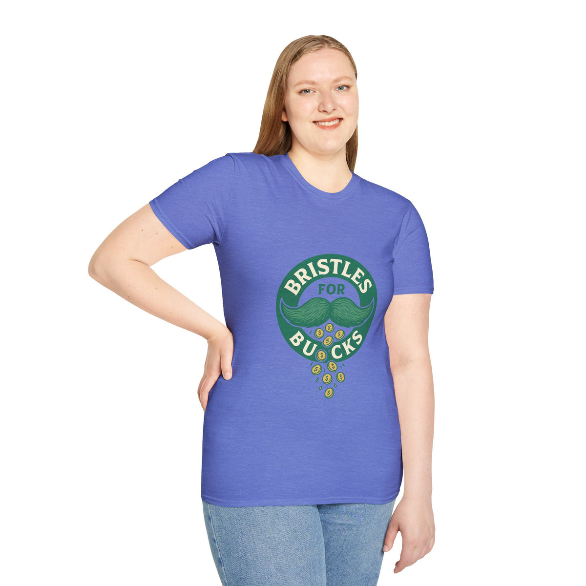 Bristles for Bucks T‑Shirt — Vintage Green Charity Donation Logo Tee - Trending Now - October 2026