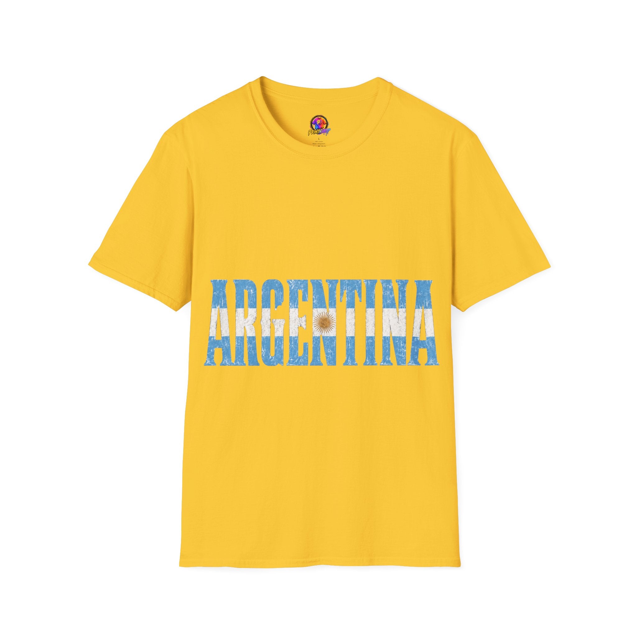 Argentina Beach Vibes T-Shirt — Distressed Blue "ARGENTINA" Graphic