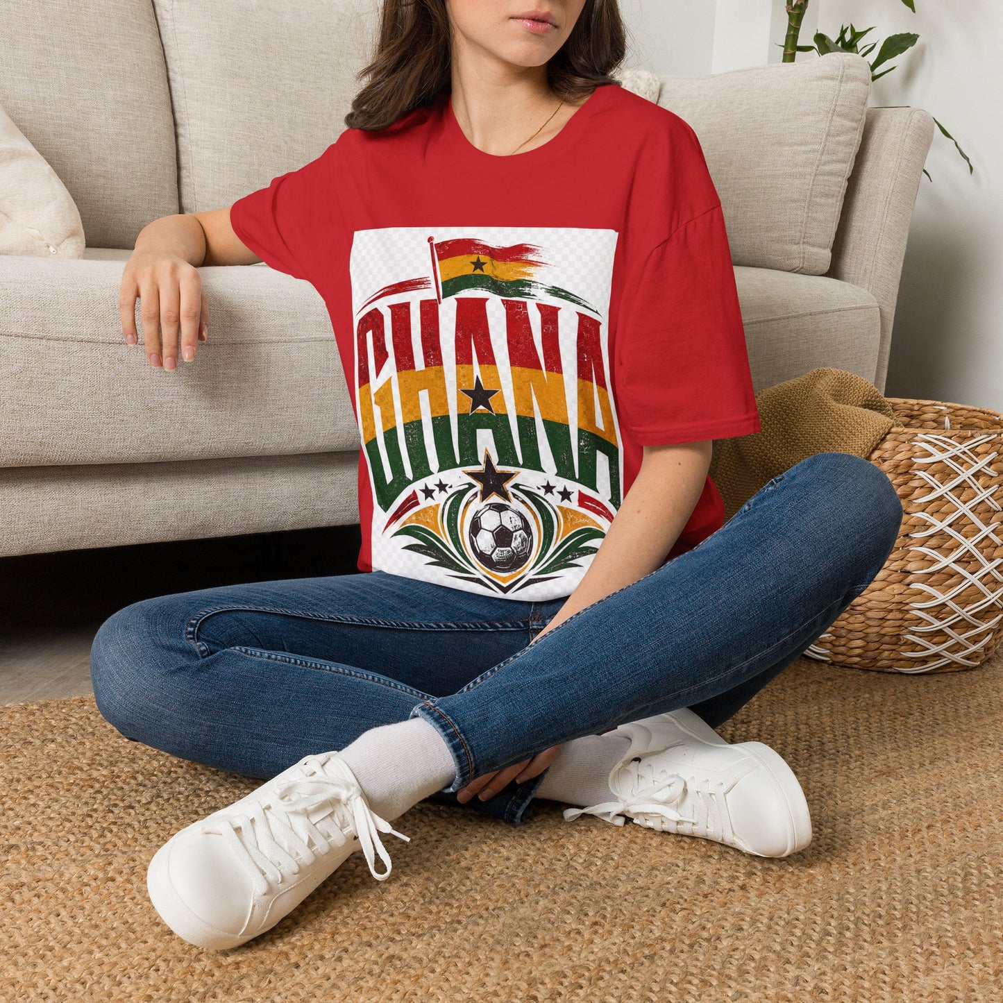 Ghana Flag Soccer T-Shirt — Retro Ghana Pride Football Tee