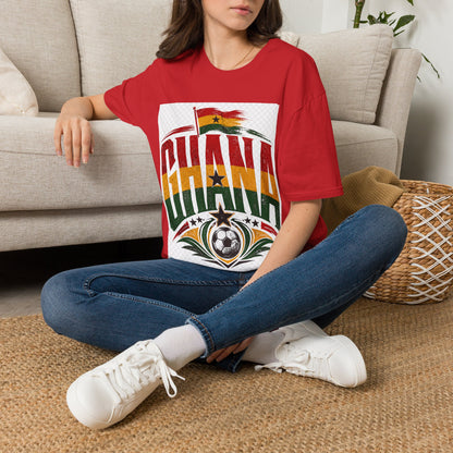 Ghana Flag Soccer T-Shirt — Retro Ghana Pride Football Tee
