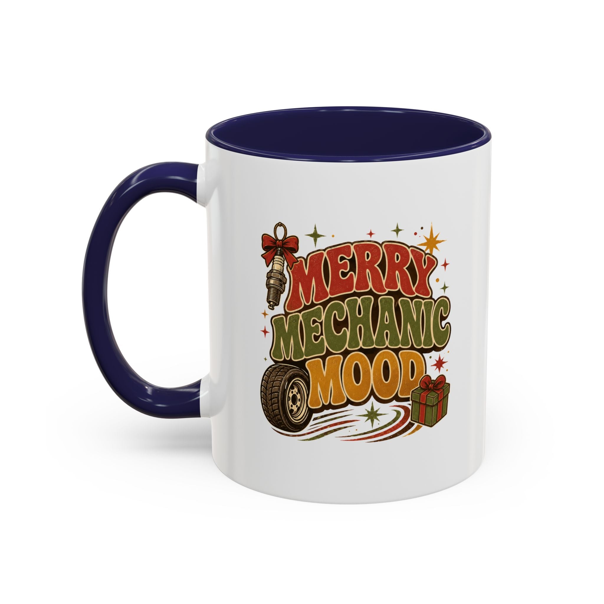 Modern Day Christmas Merry Mechanic Mood Coffee Mug — Holiday Auto Mechanic Gift