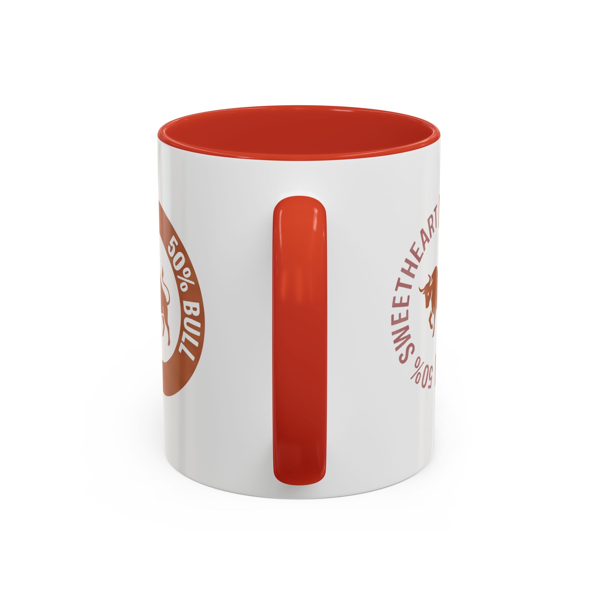 Coffee Mug – "50% Sweetheart 50% Bull" Accent Ceramic Mug