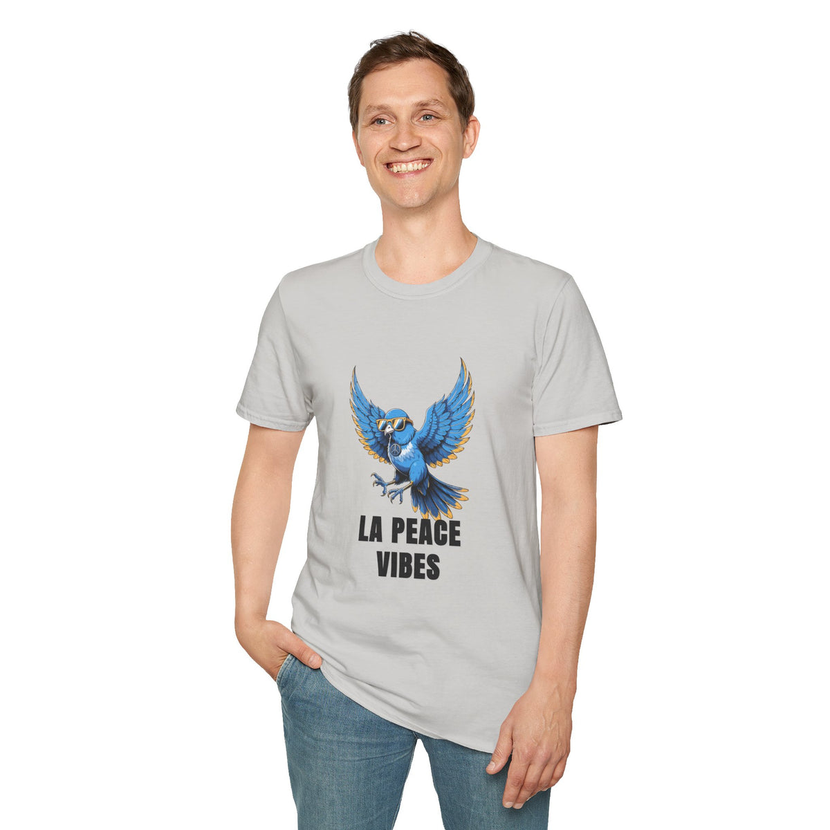 Peace Vibes Blue Parrot T-Shirt - Trending Now - August 2026
