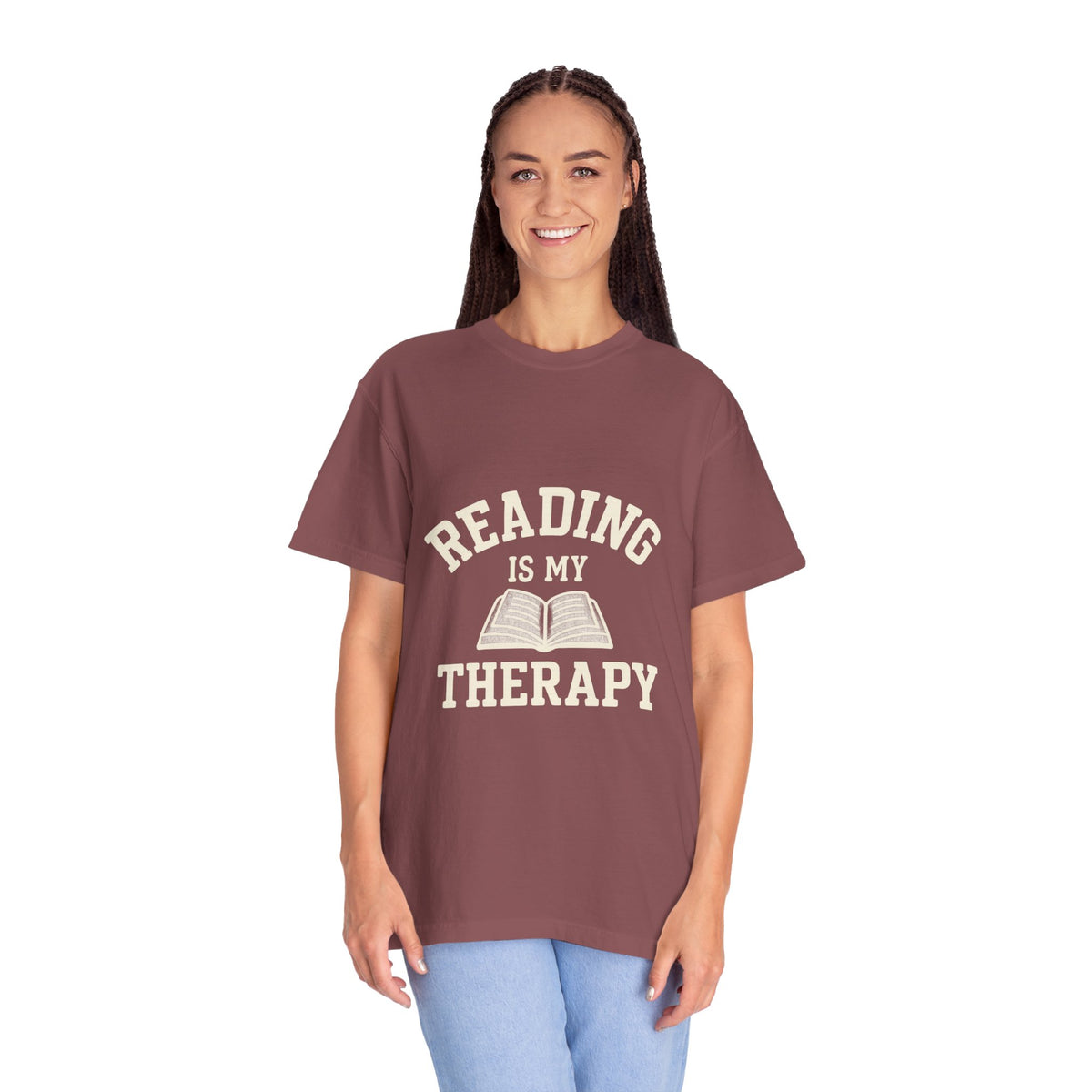 Reading Is My Therapy Book Lover Retro Aesthetic Graphic Tee - Trending Now - October 2026