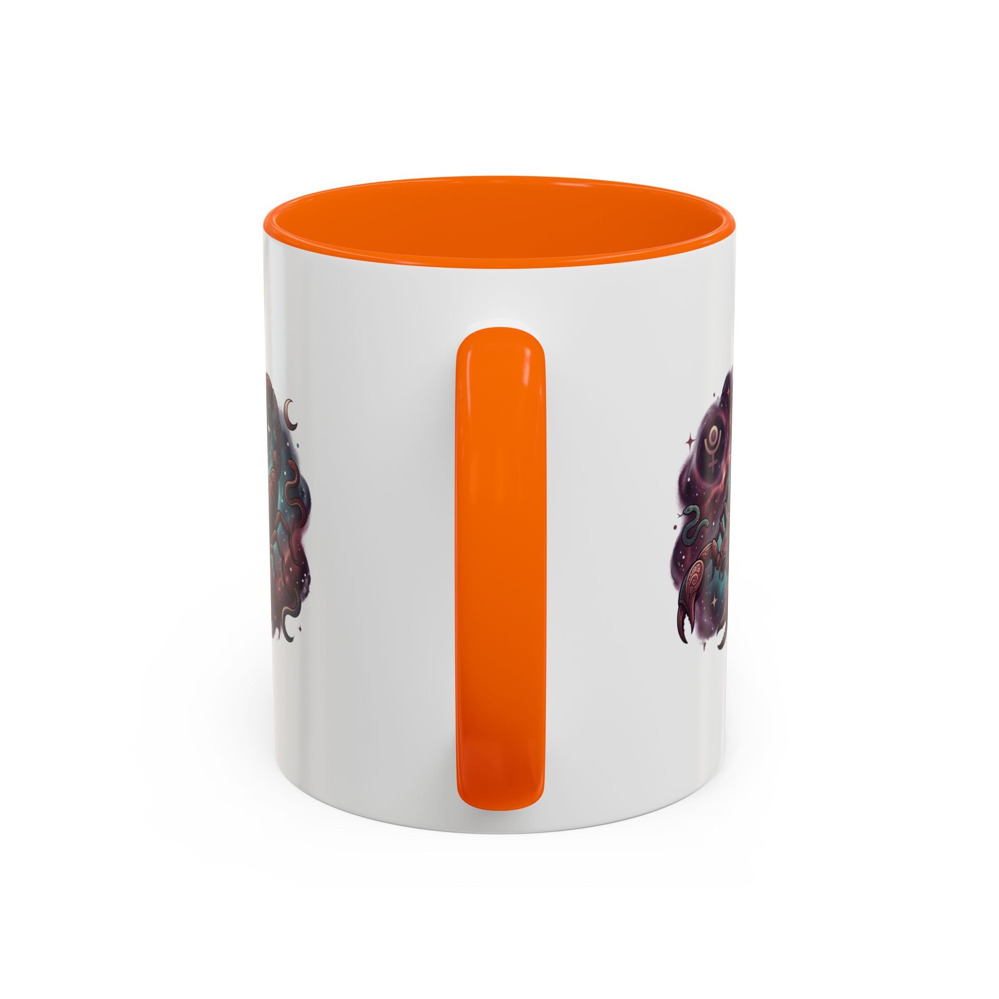 Scorpio Zodiac Accent Coffee Mug — Celestial Scorpion Astrology Design