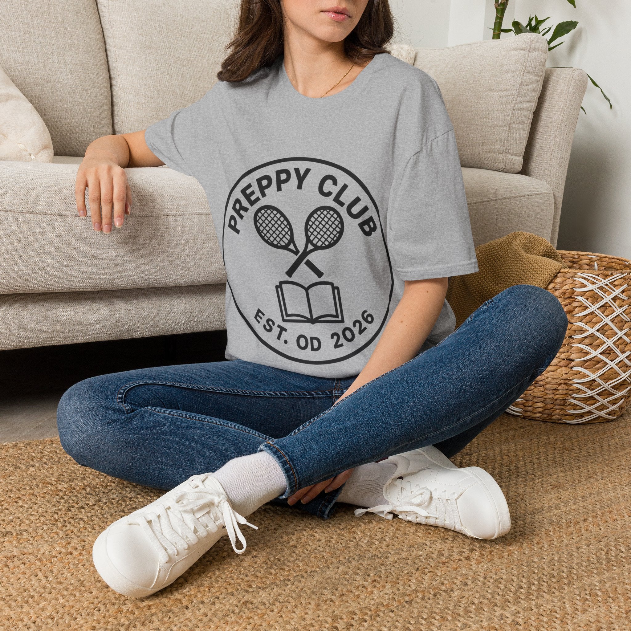 Preppy Club Tennis T‑Shirt — 'Preppy Club' Logo Tee (Est. 2026) - Trending Now - August 2026 Trends - Everyday Sporty T-shirt