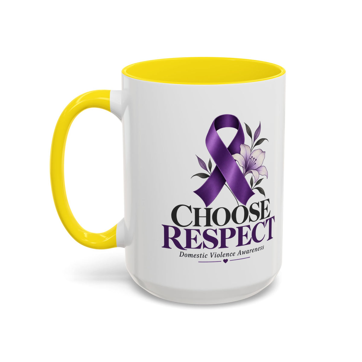 Choose Respect - Domestic Violence Awareness Coffee Mug (Accent, 11/15oz)